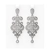 Image 1 : 4.3 ctw Diamond Earrings 18K White Gold - REF-405F6M