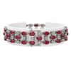 Image 2 : 25.85 ctw Ruby & Diamond Bracelet 10K White Gold - REF-272K8Y