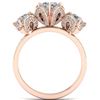 Image 3 : 2 ctw VS/SI Diamond Art Deco 3 Stone Ring 14k Rose Gold - REF-200H5R