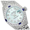 Image 1 : Rolex Men's Stainless Steel, QuickSet, Diam Dial & Diam/Sapphire Bezel - REF-521W3H