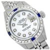 Image 1 : Rolex Men's Stainless Steel, QuickSet, Diam Dial & Diam/Sapphire Bezel - REF-521W7H