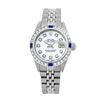 Image 2 : Rolex Men's Stainless Steel, QuickSet, Diam Dial & Diam/Sapphire Bezel - REF-521W7H