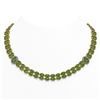 Image 1 : 59.69 ctw Tourmaline & Diamond Necklace 14K Yellow Gold - REF-690G9W