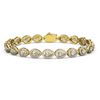 Image 1 : 8.58 ctw Pear Cut Diamond Micro Pave Bracelet 18K Yellow Gold - REF-723K2Y