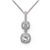 Image 2 : 1.25 ctw Cushion Cut Diamond Designer Necklace 18K White Gold - REF-141R4K
