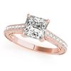 Image 2 : 1.15 ctw Certified VS/SI Princess Diamond 2pc Set 14k Rose Gold - REF-121K4Y