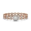 Image 1 : 13.82 ctw Cushion Cut & Oval Diamond Bracelet 18K Rose Gold - REF-1648F8M