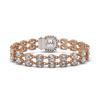 Image 2 : 13.82 ctw Cushion Cut & Oval Diamond Bracelet 18K Rose Gold - REF-1648F8M