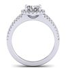 Image 3 : 2 ctw Certified VS/SI Diamond Solitaire Micro Halo Ring 14k White Gold - REF-448A2N