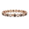 Image 2 : 10.39 ctw Black & Diamond Micro Pave Bracelet 18K Rose Gold - REF-635Y6X