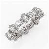 Image 1 : 4.16 ctw Oval Cut Diamond Eternity Ring 18K White Gold - REF-592X4A
