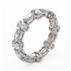 Image 2 : 4.16 ctw Oval Cut Diamond Eternity Ring 18K White Gold - REF-592X4A