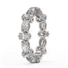 Image 3 : 4.16 ctw Oval Cut Diamond Eternity Ring 18K White Gold - REF-592X4A
