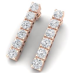 3 ctw Certified VS/SI Diamond Earrings 18K Rose Gold - REF-264Y2X