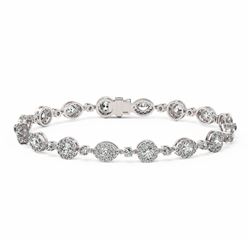 8 ctw Marquise Cut Diamond Designer Bracelet 18K White Gold - REF-850K2Y