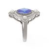 Image 2 : 4.88 ctw Tanzanite & Diamond Ring 18K White Gold - REF-269Y3X