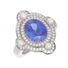Image 3 : 4.88 ctw Tanzanite & Diamond Ring 18K White Gold - REF-269Y3X