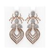Image 1 : 4.21 ctw Diamond Earrings 18K Rose Gold - REF-488G2W