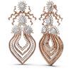 Image 2 : 4.21 ctw Diamond Earrings 18K Rose Gold - REF-488G2W