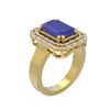 Image 1 : 6.6 ctw Sapphire & Diamond Ring 18K Yellow Gold - REF-263K6Y