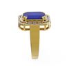 Image 2 : 6.6 ctw Sapphire & Diamond Ring 18K Yellow Gold - REF-263K6Y