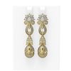Image 1 : 6.87 ctw Diamond & Pearl Earrings 18K Yellow Gold - REF-544F3M