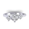 Image 1 : 1.25 ctw Certified VS/SI Diamond Solitaire 3 Stone Ring 14k White Gold - REF-201X3A