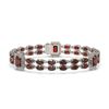 Image 1 : 15.75 ctw Garnet & Diamond Bracelet 14K White Gold - REF-232M5G