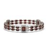 Image 2 : 15.75 ctw Garnet & Diamond Bracelet 14K White Gold - REF-232M5G