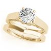 Image 1 : 1 ctw Certified VS/SI Diamond Solitaire 2pc Wedding Set 14k Yellow Gold - REF-297R3K