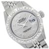 Image 1 : Rolex Men's Stainless Steel, QuickSet, Roman Dial with Pyrimid Diam Bezel  - REF-509Y7X