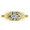 Image 1 : 1 ctw Solitaire Certified VS/SI Diamond Ring Art Deco 14k Yellow Gold - REF-307A2N