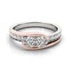 Image 1 : 1.45 ctw Certified VS/SI Diamond 2 Stone Ring 18k 2Tone Gold - REF-164X8A