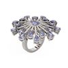 Image 1 : 11.50 ctw Tanzanite & Diamond Ring 18K White Gold - REF-481Y8X