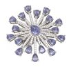 Image 3 : 11.50 ctw Tanzanite & Diamond Ring 18K White Gold - REF-481Y8X