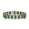 Image 1 : 34.17 ctw Emerald & Diamond Bracelet 14K Rose Gold - REF-276Y2X