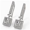 Image 1 : 2.4 ctw Princess Cut Diamond Designer Earrings 18K White Gold - REF-292Y6X