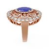 Image 2 : 6.41 ctw Sapphire & Diamond Ring 18K Rose Gold - REF-323R6K