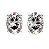 Image 1 : 2 ctw Certified VS/SI Quality Oval Diamond Stud Earrings 10k White Gold - REF-478H6R