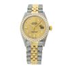 Image 2 : Rolex Men's Two Tone 14K Gold/SS , QuickSet, Diamond Dial & Diamond Bezel  - REF-563T6K