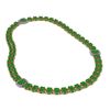 Image 2 : 27.5 ctw Jade & Diamond Necklace 14K Yellow Gold - REF-436W4H