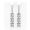 Image 1 : 5.03 ctw Princess Diamond Earrings 18K White Gold - REF-890K6Y