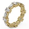 Image 2 : 4.16 ctw Emerald Cut Diamond Eternity Ring 18K Yellow Gold - REF-709N3F