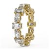 Image 3 : 4.16 ctw Emerald Cut Diamond Eternity Ring 18K Yellow Gold - REF-709N3F