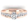 Image 1 : 1.37 ctw Certified VS/SI Diamond Solitaire Ring 14k Rose Gold - REF-203H3R