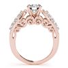 Image 3 : 2.26 ctw Certified VS/SI Diamond 2pc Wedding Set 14k Rose Gold - REF-417F5M