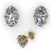 Image 2 : 1.0 ctw VS/SI Oval Cut Diamond Stud Solitaire Earrings 18k Yellow Gold - REF-147W2H