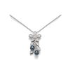 Image 1 : 1.52 ctw Diamond & Pearl Necklace 18K White Gold - REF-235N6F