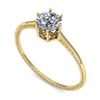 Image 2 : 0.51 ctw Certified VS/SI Diamond Engagment Ring 18k Yellow Gold - REF-96F2M