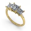 Image 2 : 2.0 ctw Princess VS/SI Diamond 3 Stone Designer Ring 18k Yellow Gold - REF-390X2A